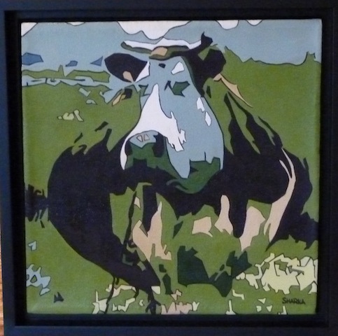 Little Mr Big Cow Painting Acrylic by Sharka Leigh